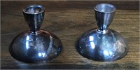 Oneida Silversmiths Tapered Candlestick Holders