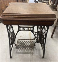 Antique singer sewing table