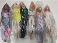 Tray of Older Barbie Dolls