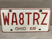 1968 Ohio Custom License Plate