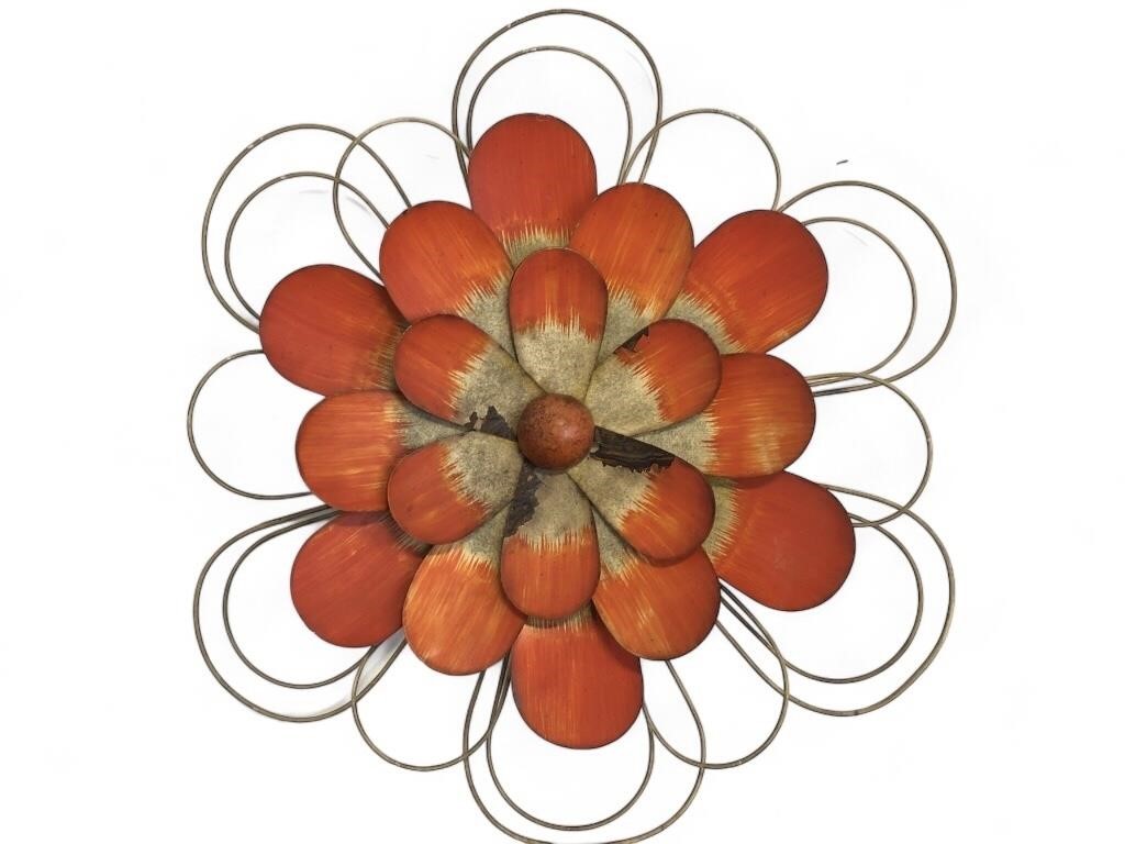 MCM 27" Metal Flower Wall Decor Art