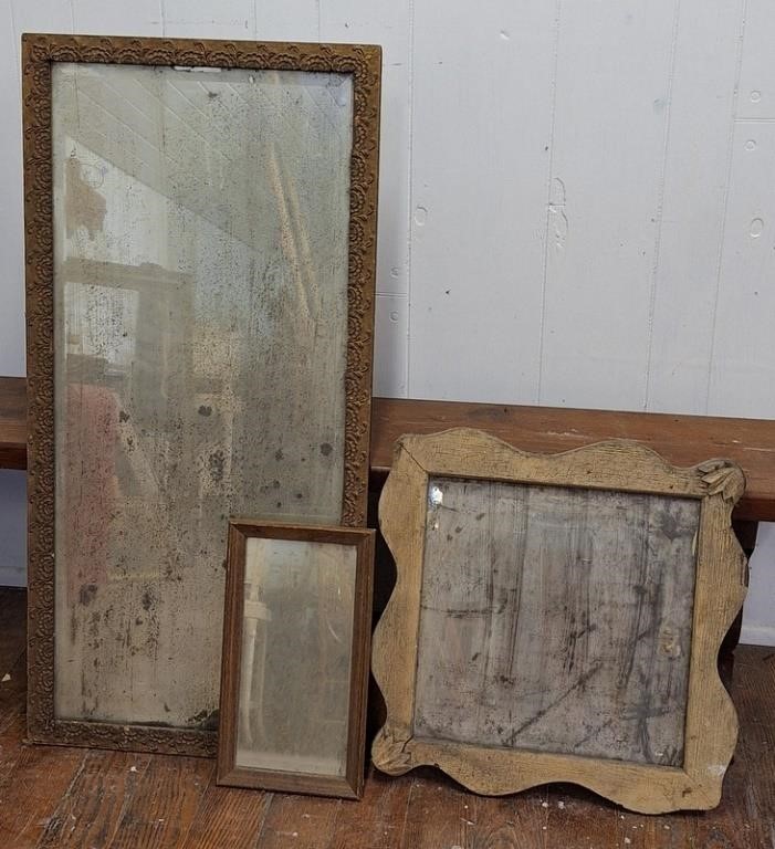 3 Vintage Wall Mirrors