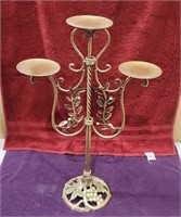 Gold Colored Candle Stand,  15W×23T