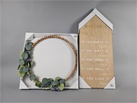 Prinz At Home Kitchen Rules & Beaded Wreath
