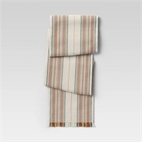 72x14 Striped Table Runner Orange