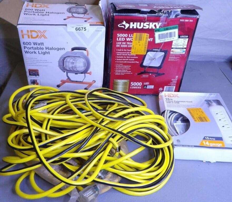 Extension Cord, Work Light & More