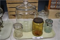 SET OF 5 VINTAGE JARS/COUNTER JARS