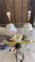 Home Decor, Lamps and Large Glass Candy Dish