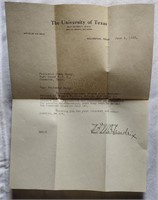 1935 Galveston TX University of Texas Dean Letter