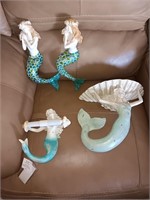 nautical mermaid lot sconce shelf sitters and a