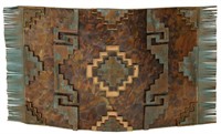 SOUTHWEST STYLE COPPER 'RUG' WALL ART, 24" X 43"