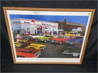 DAVE SNYDER 1999 SIGNED AND FRAMED MOPAR PRINT