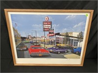 DAVE SNYDER 1999 SIGNED AND FRAMED MOPAR PRINT