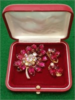 Vintage Brooch & Earring Set