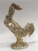 Mid-Century Ceramic Rooster with Gold Paint