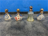 4 Antique Oil Lamps