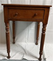 Vintage Wooden Side Table W/ Drawer