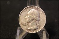 1954-S Washington Silver Quarter