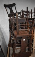 5 Oak T Back Chairs