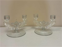 2 Vintage Franciscan Art Deco Wing Candle Holders