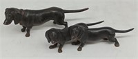 (M) Metal  Dachshund figures Approximately 5"