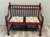 Two Seater Spindle Wood Hallway Settee