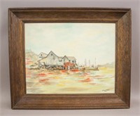 Canadian Oil On Board Signed Jim Robertson 1987
