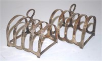 Pair of Australian sterling silver toast racks