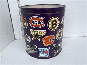 NHL popcorn tin