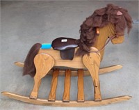 Amish oak rocking horse