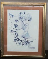 Framed Print Child 25" x 31" - frame Peeling