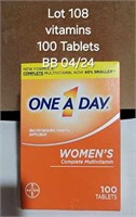 BB 4/24 Women Complete Vitamin ONEADAY PK/100