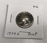 1974s Quarter Proof Ng