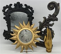 Home Decor Lot Wall Mirror, Sun, Hand etc