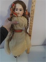 Antique German Bisque head cloth body doll