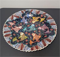 Large Ceramic Fish Platter/Bowl Textured Hand Made