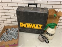 chain parts, sprayer & dewalt tool case