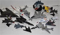 Assorted Toy Military Air Force Jets. Most Diecast