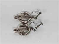 .925 Sterling Silver Screwback Earrings