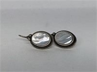 .925 Sterling Silver Mother of Pearl Earrings