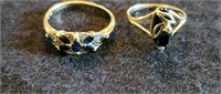 Two Rings (Unreadable Marks Possibly Gold)