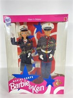 NIB 1991 Barbie & Ken Marine Corps Stars n Stripes