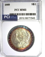 1889 Morgan PCI MS65 Colorful Rim