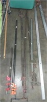 Lot with 6 various size bar clamps