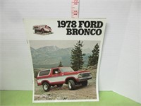 1978 FORD BRONCO CAR DEALERSHIP BROCHURE
