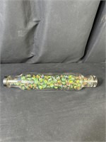 Glass Rolling Pin Full of Marbles