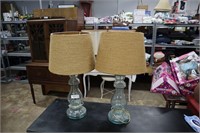 2 glass lamps