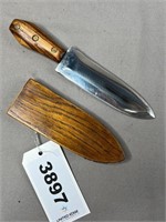 Sm Sheath knife with Wooden Sheath