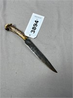 Antler Handled Steel Blade Knife