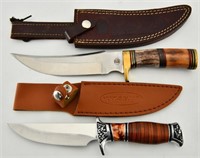 (2) Bowie Knives with Sheath 12" & 10"